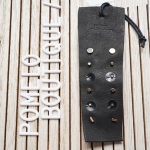 Urban Outfitters Modern Mixed Geo Post Earring Set